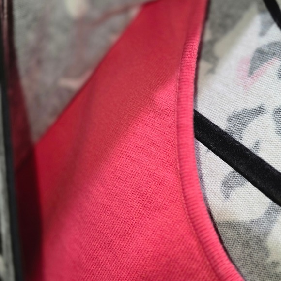 CJ Banks Black White Floral Print Cardigan Sweater Pink Trim Size 1X - Picture 3 of 6